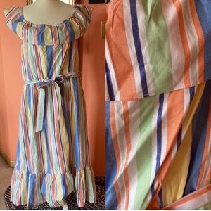 Draper James Multicolor Ruffled Dress